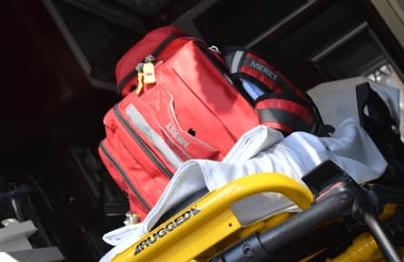 Esterno dell'ambulanza civile privata